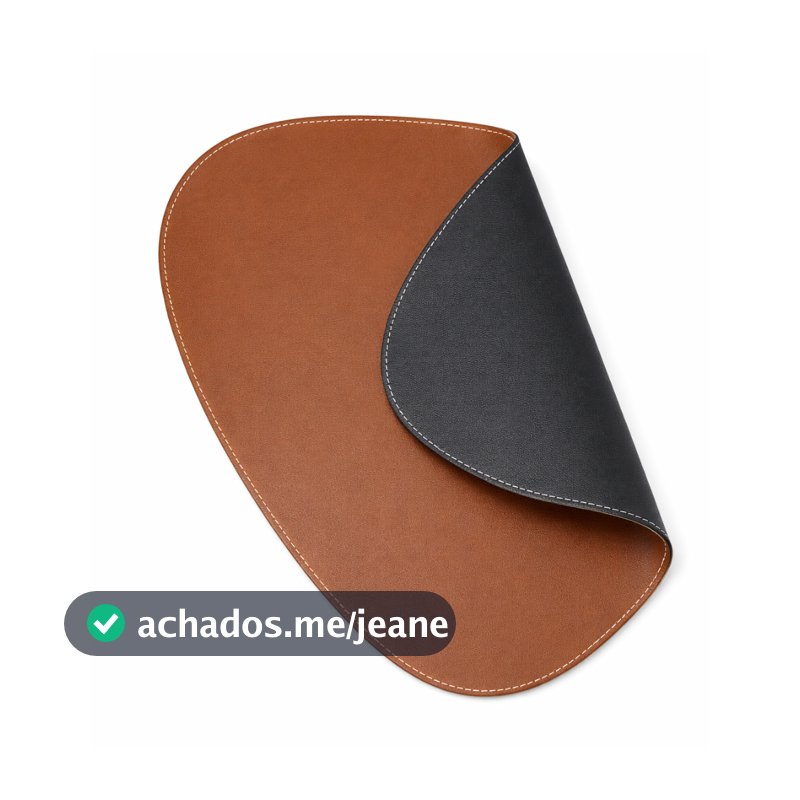 Kit Jogo Americano Sousplat Couro Costurado Dupla Face Decoração Mesa Posta + Porta Copos