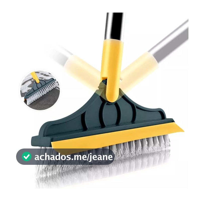 Escova 3 Em 1 Vassoura Rodo Gap Limpeza Esfregão Mop Limpa