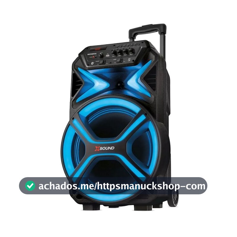 Caixa de Som Amplificadora Mondial CM-550-L com Led 550W
