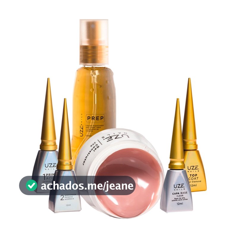 Kit Completo Uze Nails Preparadores De Unha + Gel Construtor 25g