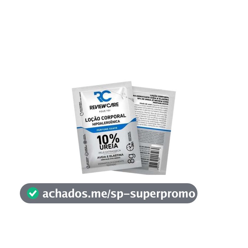 Loção Hidratante Corporal Pele Seca 10% Ureia Com Perfume 8g Sachê Review Care