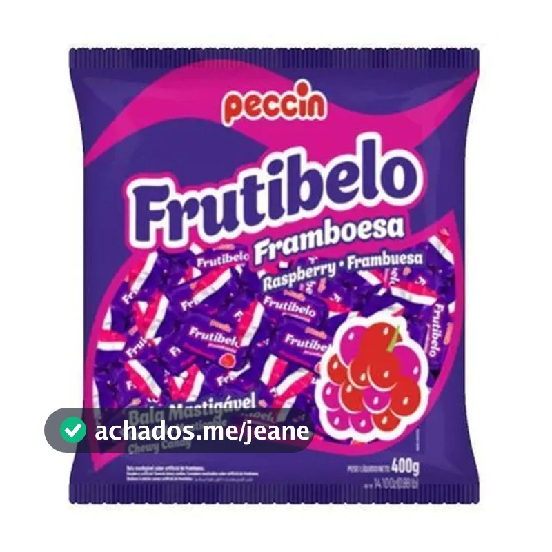 Bala Mastigável Frutibelo Framboesa 400g - Peccin