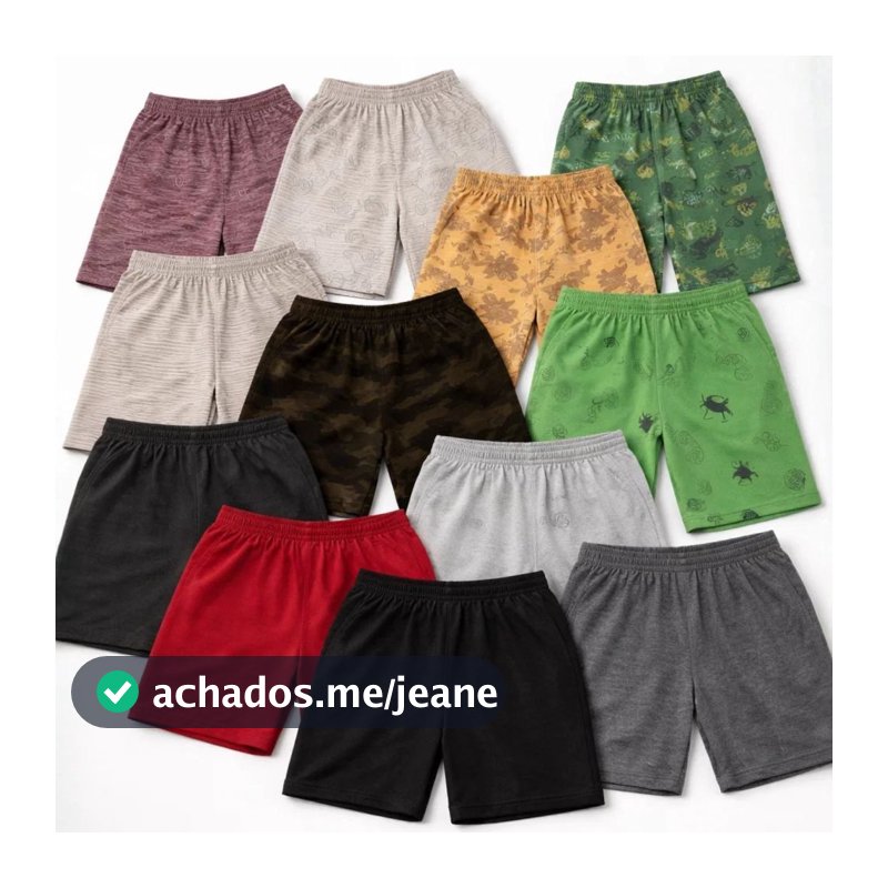 Kit 2 até 5 Short Infantil Masculino Sortido do 2 ao 12 Anos | Roupa Infantil Menino | Bermuda Infantil Masculina