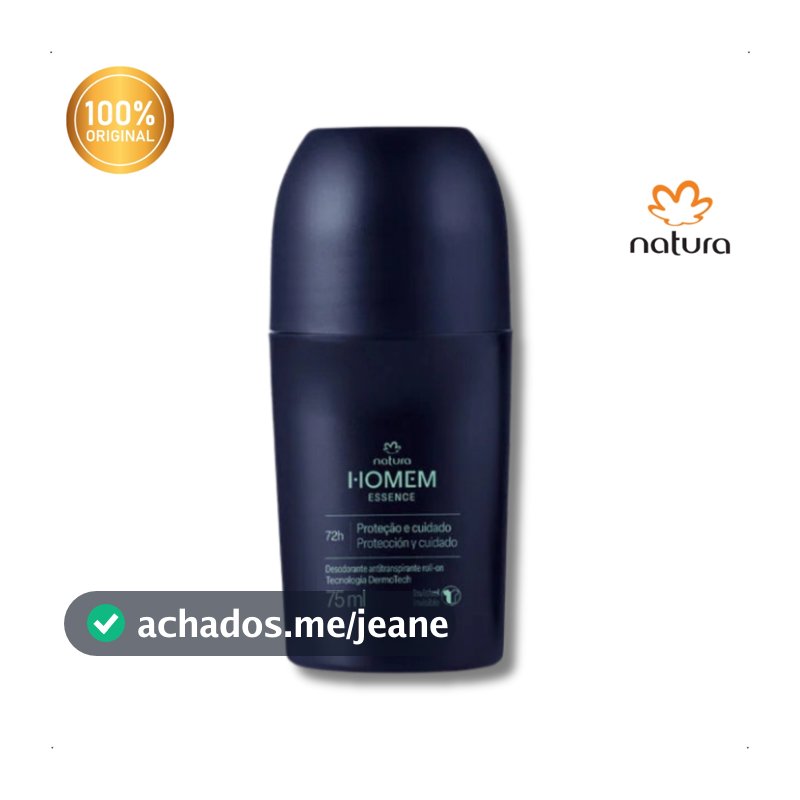 Desodorante Roll-On Antitranspirante Natura Homem Essence 72 h de proteção 75 ml