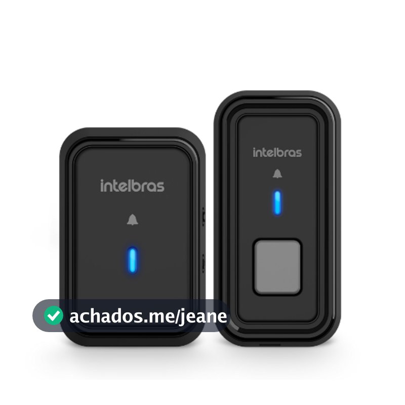 Campainha Eletrônica Sem Fio CIB 101 Intelbras Preta Externa Bateria Alta Performance Bivolt Resistência Climática