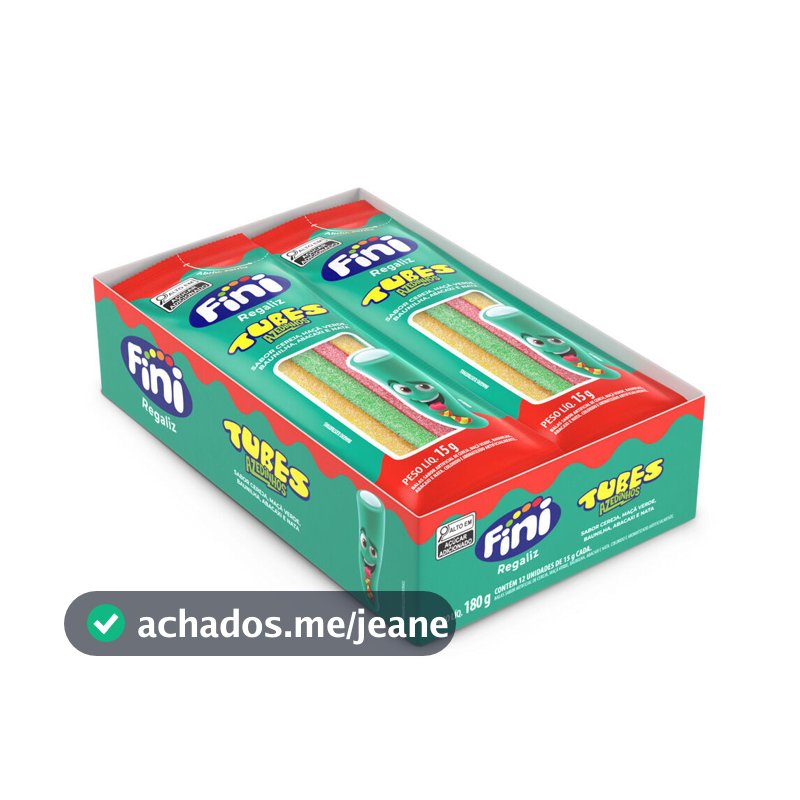 Fini Tubes Citrico Tres Cores 12 unidades de 15g