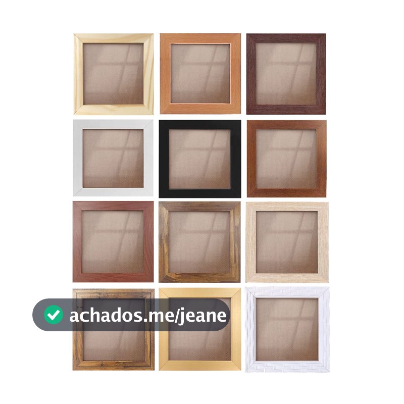 Moldura Quadro diversas Cores Porta foto Parede tamanhos 10x10 15x15 20x20 com Vidro