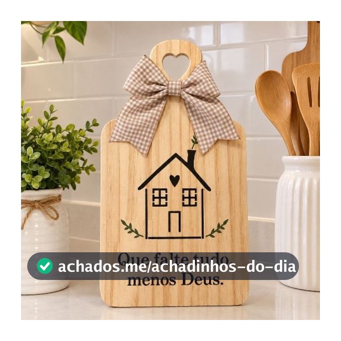 Tábua em pinus decorativa Home.