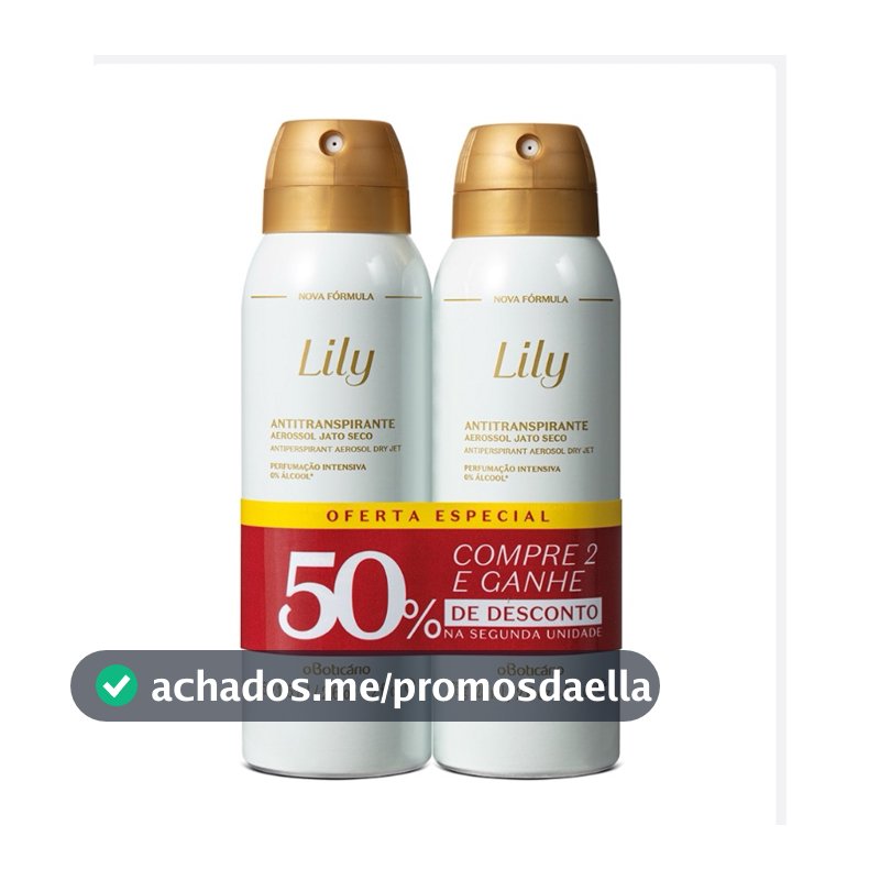 Promo Pack Desodorante Antitranspirante Lily (2 unidades)
