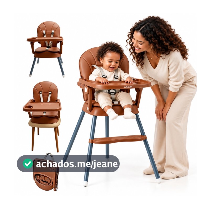 Cadeira Alta Universal Descanso Para Os Pés Ajustável Apoio Do Bebê Fácil Instalação 3EM1