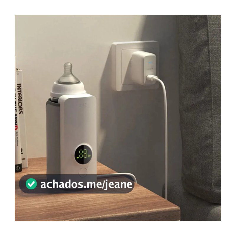 Aquecedor Portátil para Mamadeira Leite de Bebê USB Bivolt 6000mAh