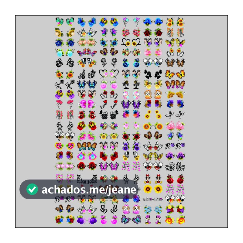 240 Adesivos de Unhas Decoradas Cartelão Artesanal 3D COM ESCOLHA Pré Prontos Películas Exclusivas