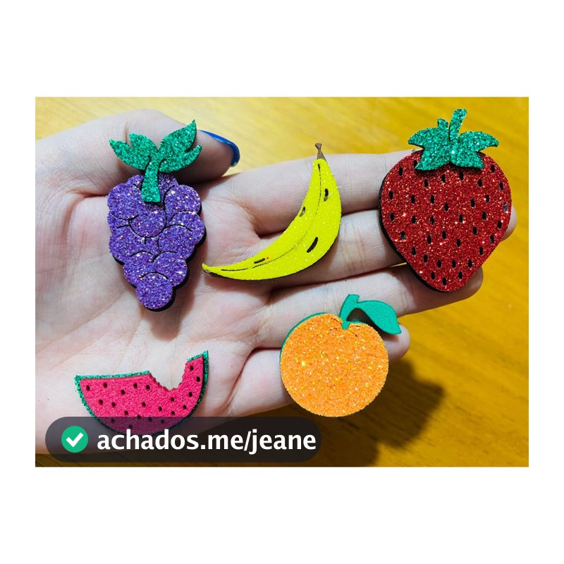 50 apliques em Eva (frutas)