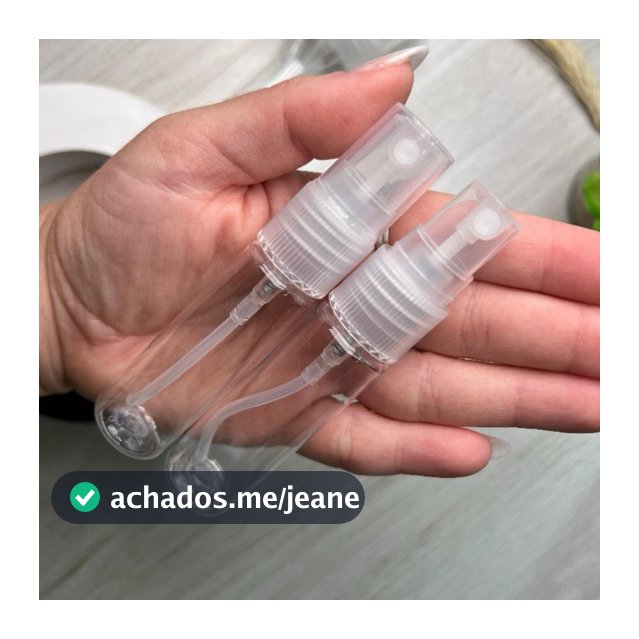 Kit C/30 Frasco Spray 15ml Cilíndrico Resistente Pet Plástico Perfume Borrifador Cheirinho Vazio