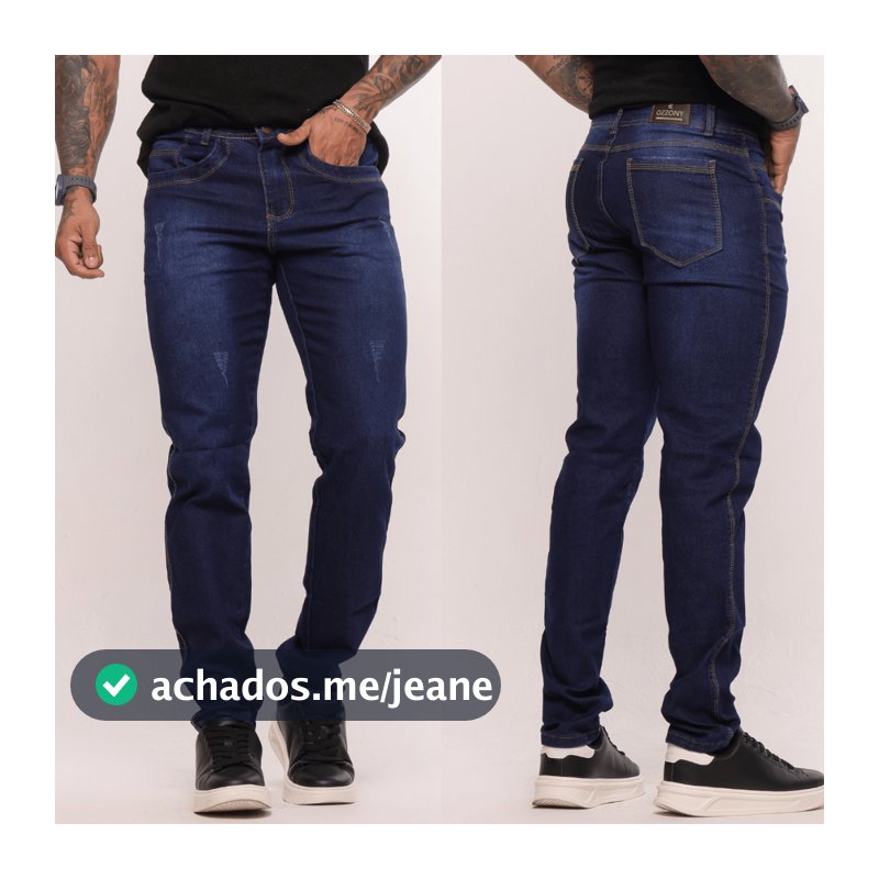Calça Jeans Tradicional Masculina ALGODÃO Elastano Com Streche
