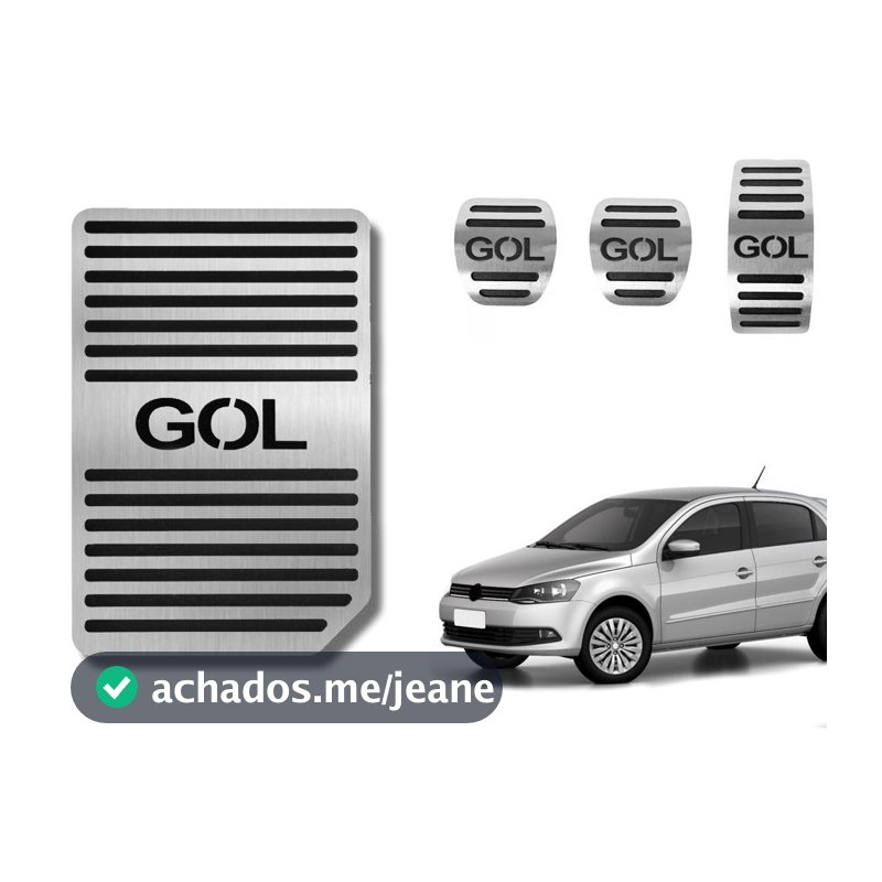 Kit Descanso De Pé + Pedaleira Aço Inox Vw Gol Manual
