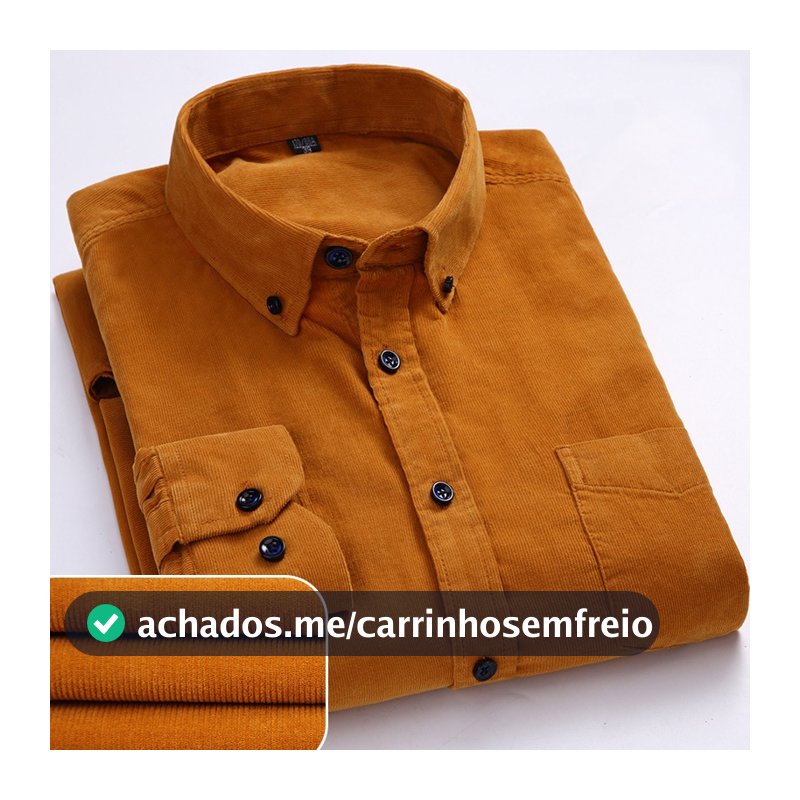 Casual 100% Algodão Veludo Manga Longa Masculina Camisas Sólida Plus Size Social Camisa De Homem
