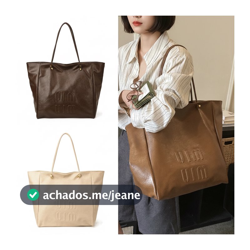 Bolsa feminina de ombro retrô elegante com grande capacidade versátil e superfície macia casual腋下包