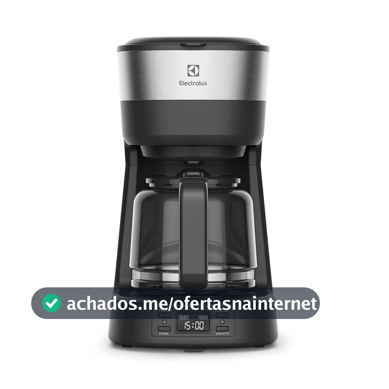 Cafeteira Elétrica Electrolux 30 Xícaras Experience Programável com Timer Cor Inox Preta (ECM25)