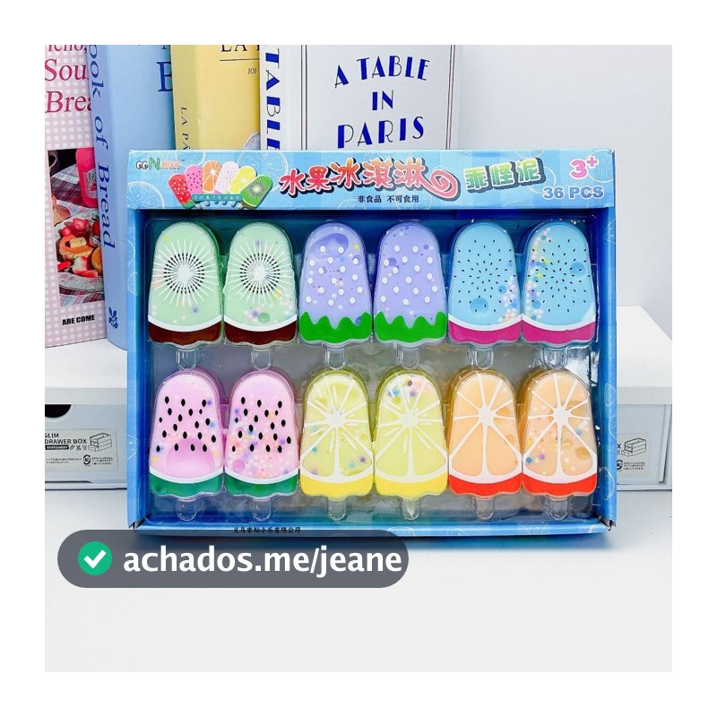 Kit 12 Slime Geleca Lembrancinha - Brinquedo Não Tóxico Clear Anti-estresse Infantil