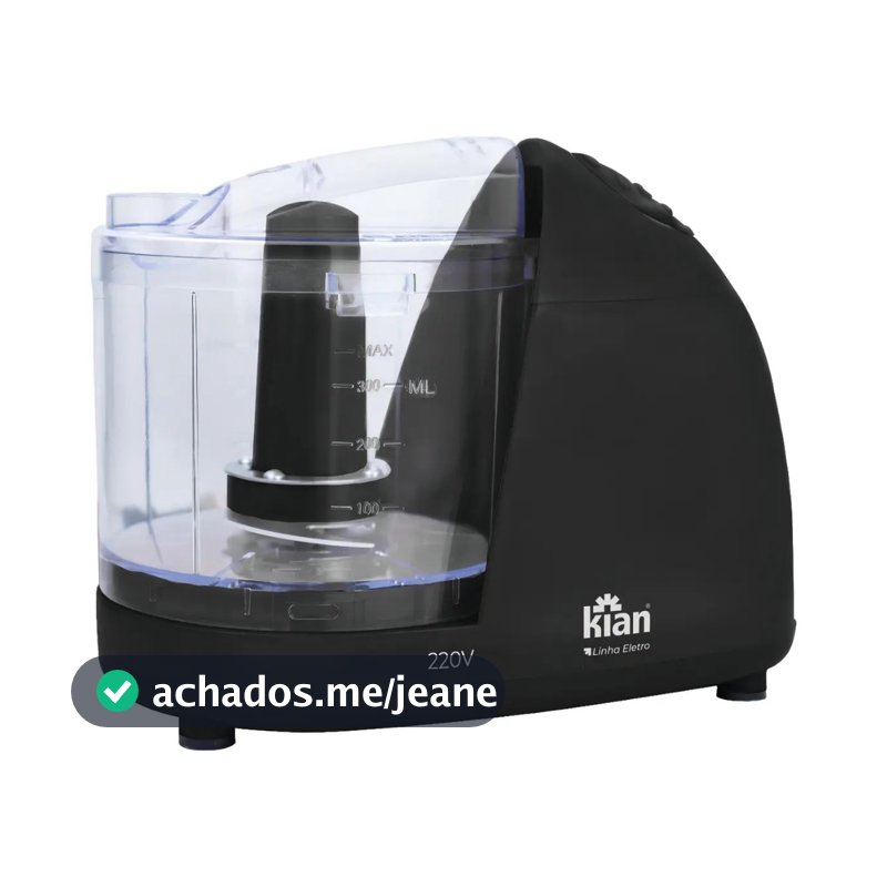 Processador De Alimentos Mini 500ml Elétrico Kian 24233 -127 Preto/cinza 127v