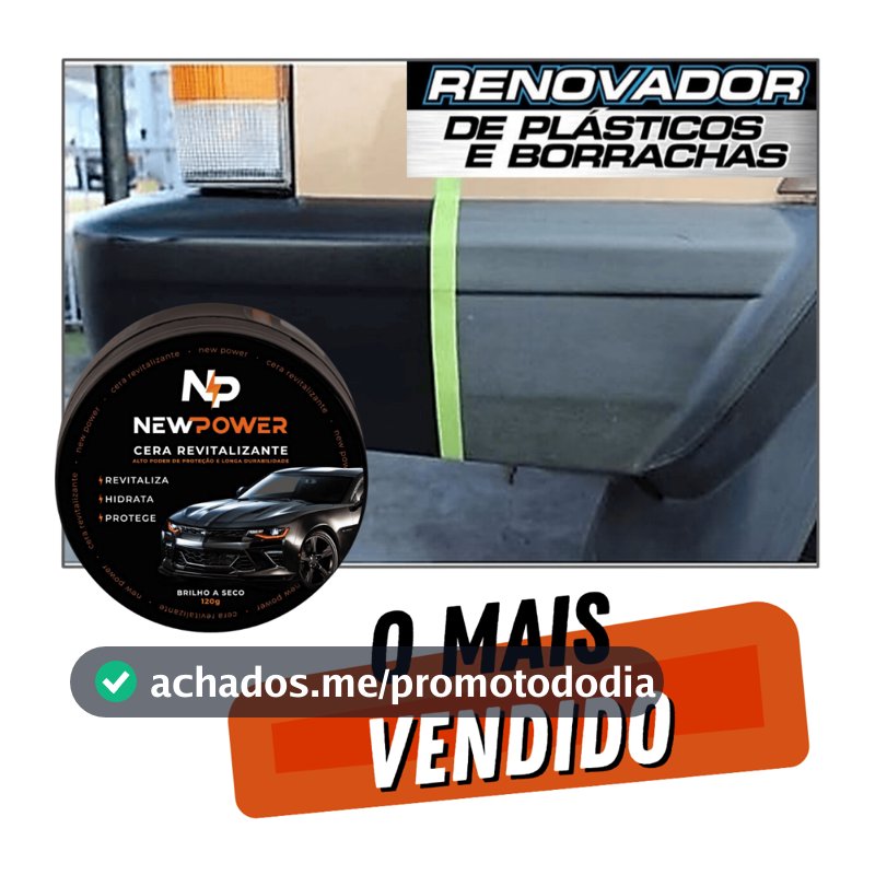 Cera Revitalizante para Plástico, couro, para-choque, vinil + Espuma de Aplicação Envio rápido