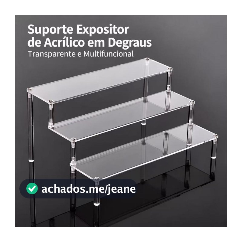 Expositor de Acrílico Transparente Organizador para Perfumes Maquiagem Joias e Colecionáveis