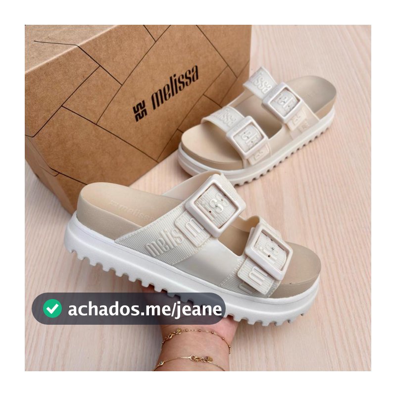 Sandália Birken Feminino Melissa M-lover Platform Original Ajustável Confortável