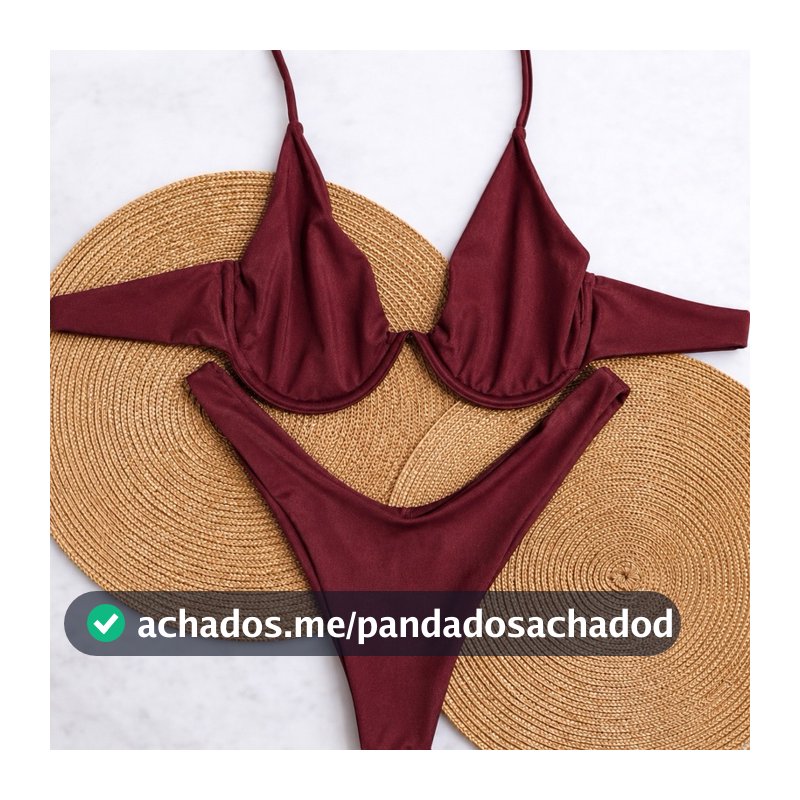 Biquini De Aro Inteiro S/ Bojo + Calcinha Asa Delta | Biquíni Feminino