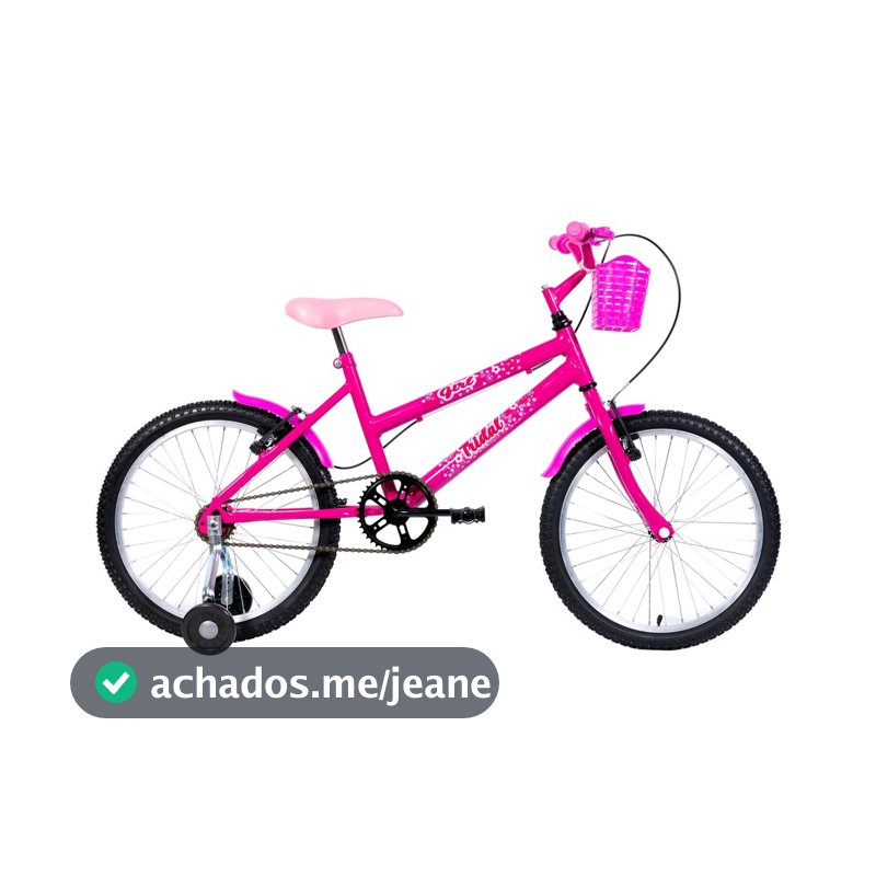 Bicicleta Aro 20 Infantil MTB Girl Com Roda Lateral Tridal Bike