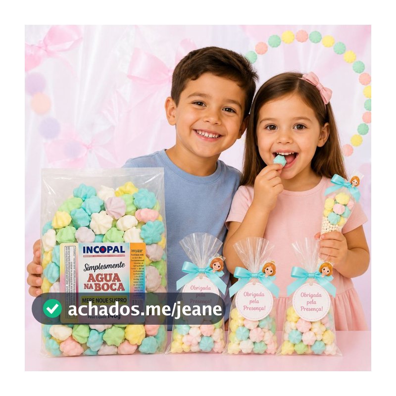 200 Mini Suspiro p/ Lembrancinha - 1 Pacotes de 140g Incopal