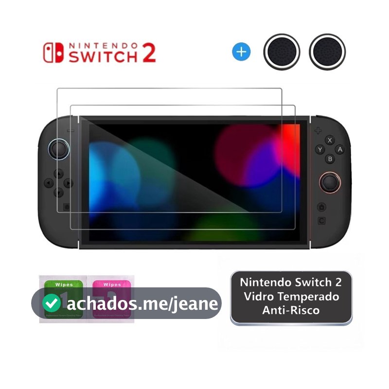 Película de Vidro Nintendo Switch 2 Tela Protetora Película