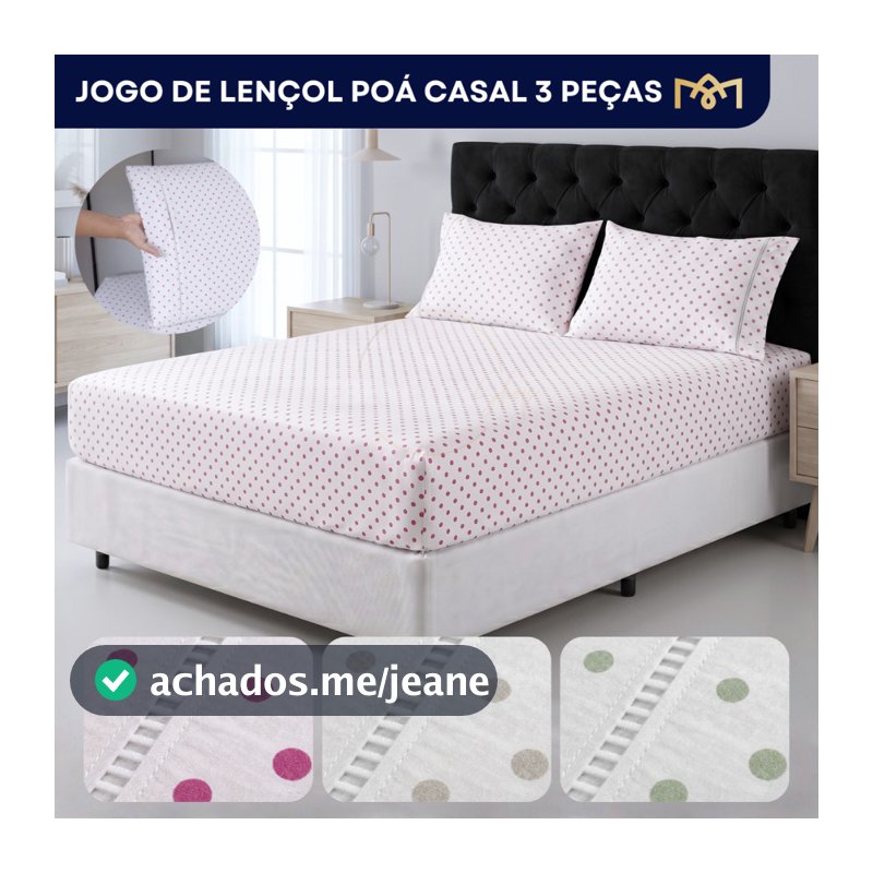 Jogo Lençol Poá Solteiro, Casal E Queen Conforto Durabilidade Toque Suave 400 Fios Elástico Premium