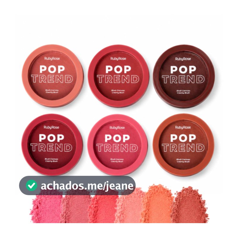 Ruby Rose Blush Pop Trend Textura Cremosa Acabamento Aveludado Tom Rosa Marrom Nude Novo