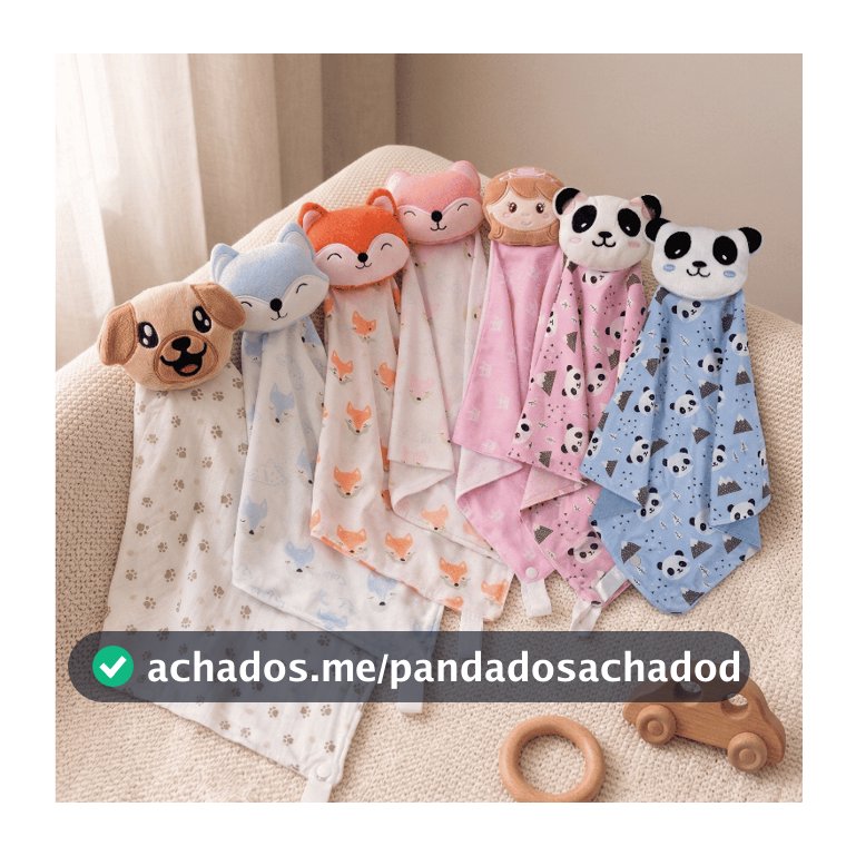 Naninha com Prendedor de Chupeta Meu Amigo Paninho Fofinha Bichinho Menina Menino para Bebê