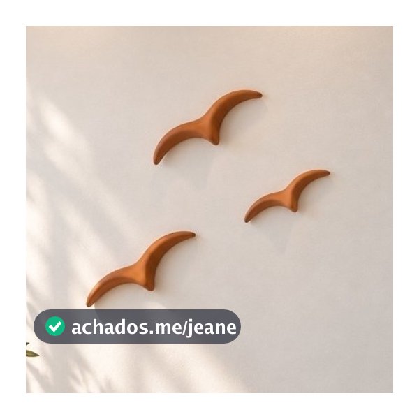 Kit com 3 Gaivotas em Cerâmica