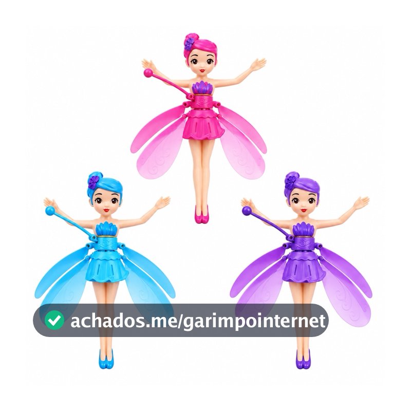 Boneca Fada Voadora Com Controle Remoto E Sensor De Mão Recarregável Brinquedo Infantil