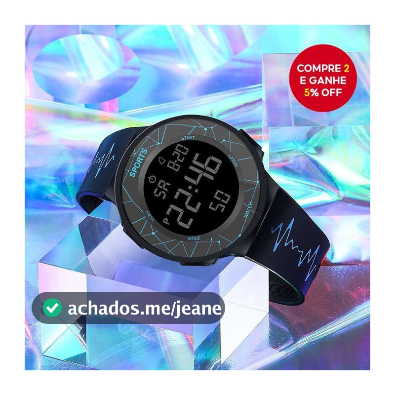 Novo relógio eletrônico à prova d'água que brilha no escuro, tendência masculina, simples e multifuncional, ideal para