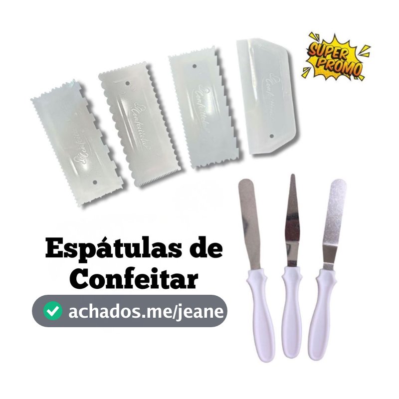 Espátulas de Confeitar Grande Para Bolo Doces 12 Desenhos Diferente Para Confeitaria Profissional