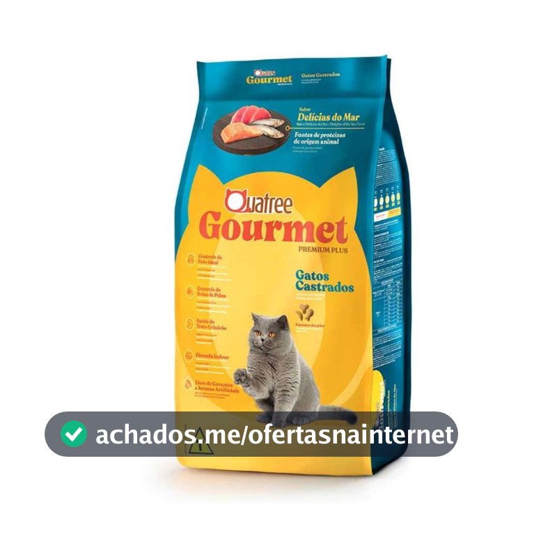 Ração Quatree Gourmet Gatos Castrados Delícia do Mar 3kg