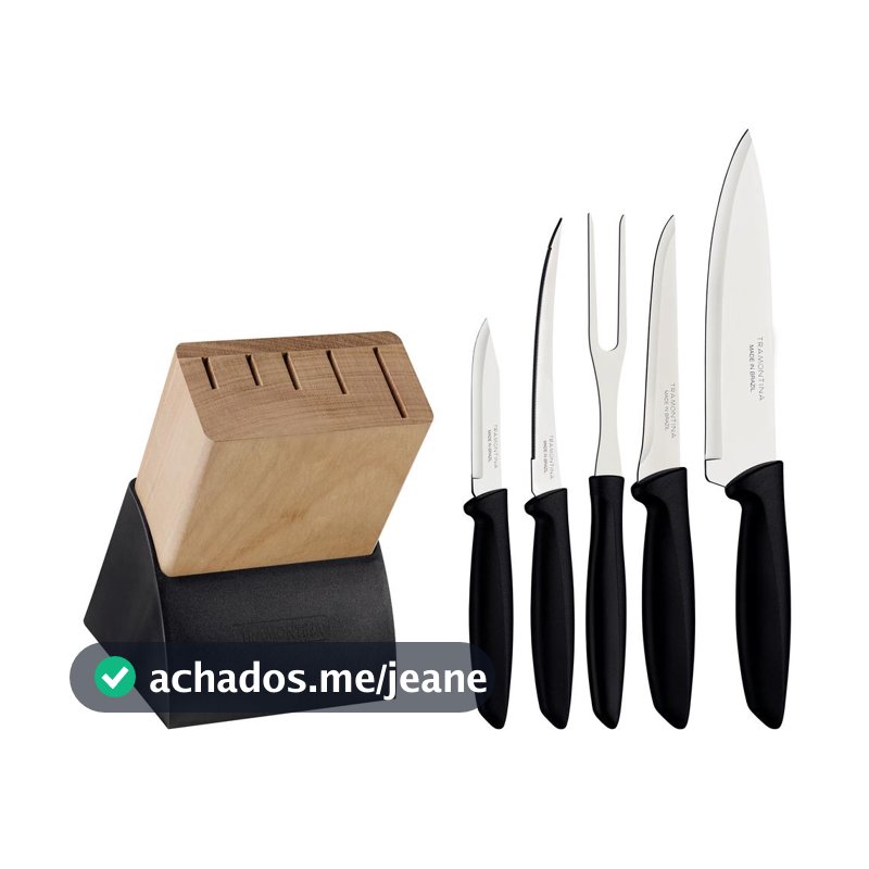 Jogo De Facas Cozinha Gourmet Cepo 6 Pçs Plenus Tramontina