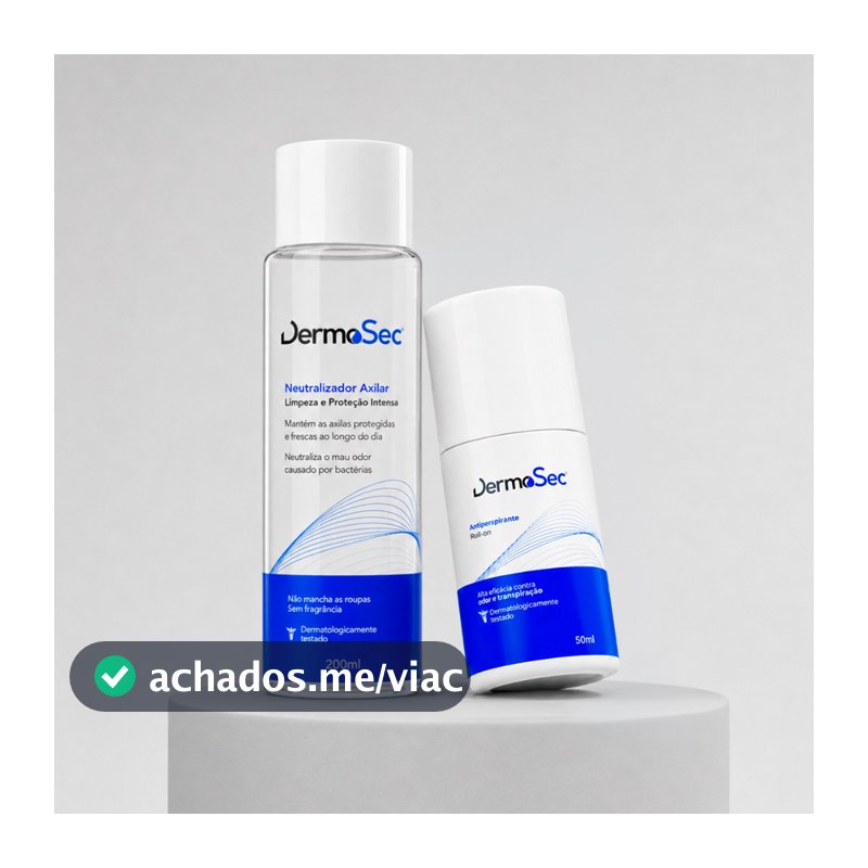 Kit Antitranspirante e Neutralizador DermoSec para Suor Excessivo, Hiperidrose, Mau Odor, CC, Cecê e Bromidrose