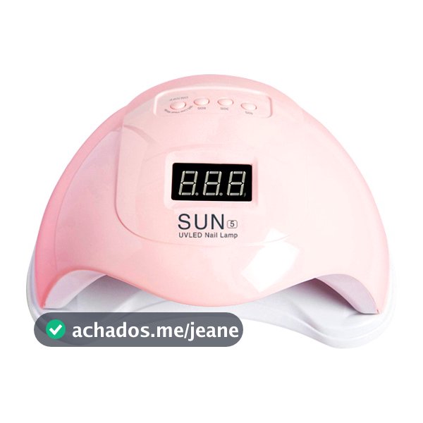 Cabine Sun 5 Led Uv De Unhas Digital 48w Bivolt  Estufa De Unha Gel Acrigel Porcela Sun5 24 Leds