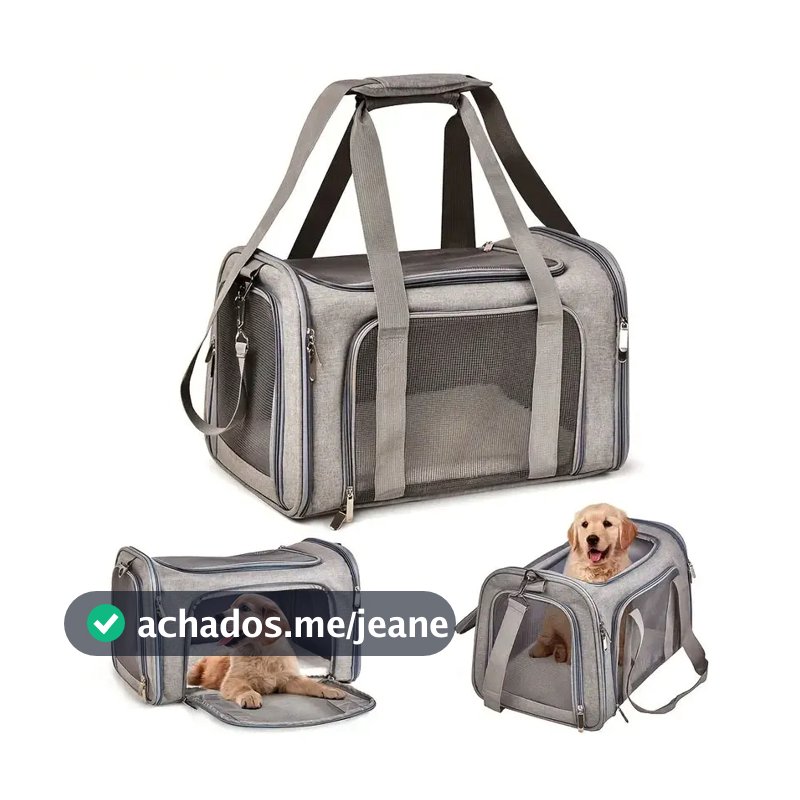Bolsa de transporte para cães e gatos Mochila Mala de viagem para avião
