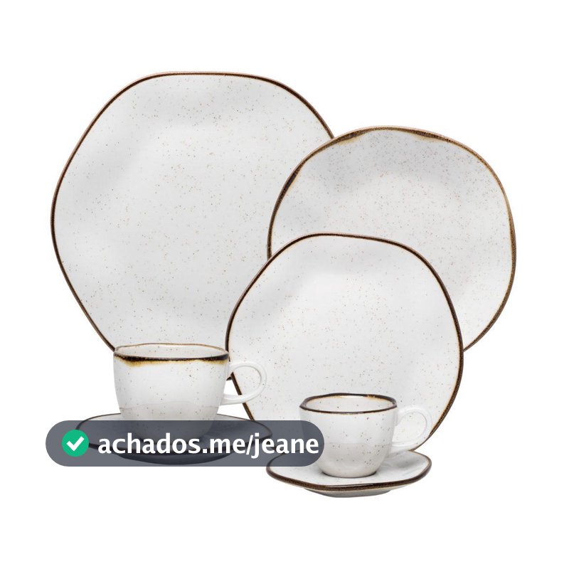 Aparelho de Jantar e Chá/Café 42 Pçs Oxford Ryo Maresia