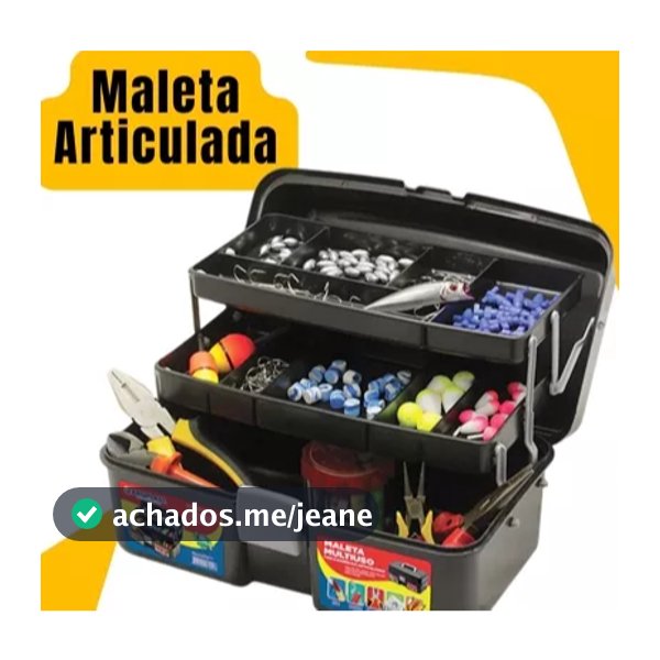 MALETA CAMPEÃ DE VENDAS Multiuso CAIXA PESCA com 2 Bandejas Ferramentas, Caixa Organizadora TOY