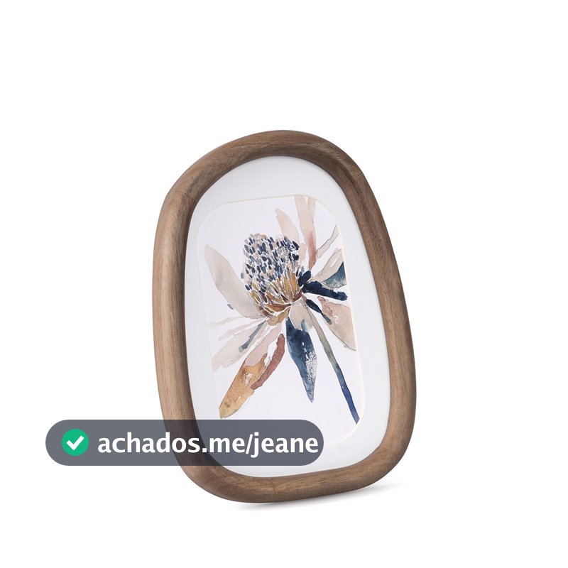 Porta Retrato Premium Madeira e Vidro 10x15 Orgânico