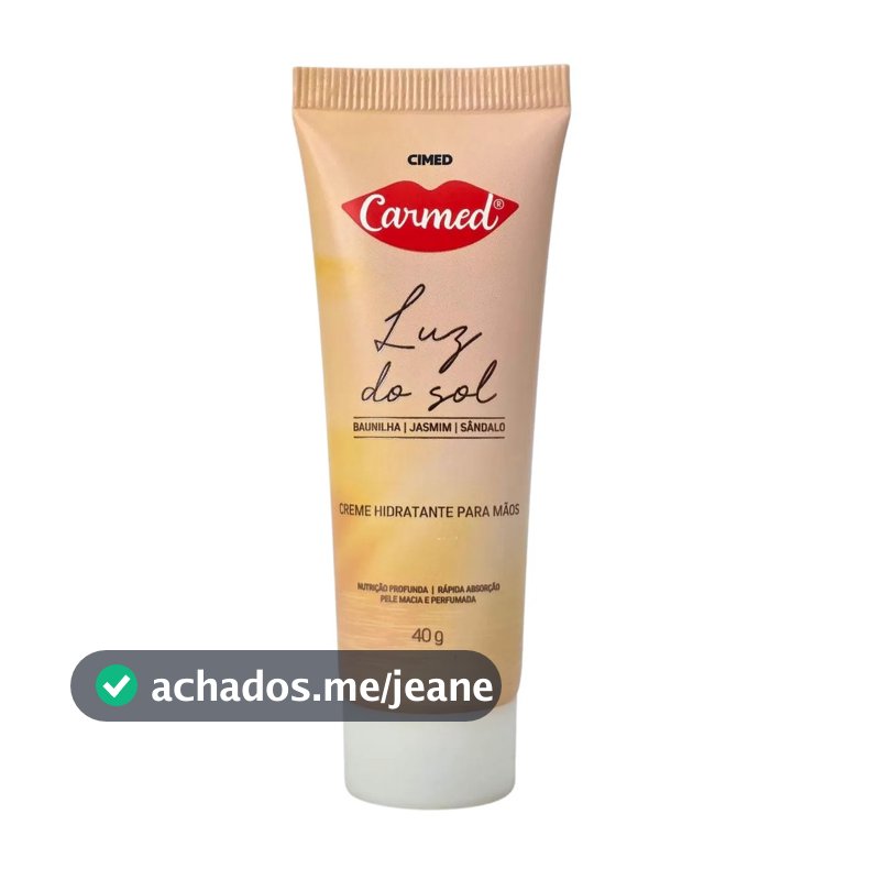 Creme Hidratante para as Mãos Luz do Sol Carmed 40g