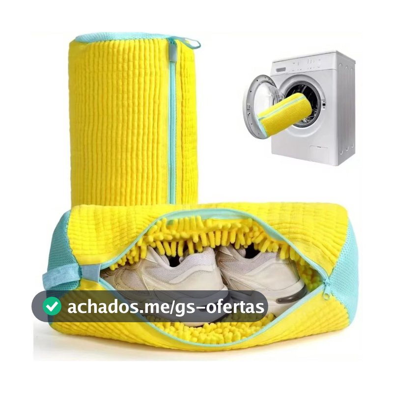 Bolsa para Lavar Tênis na Máquina, Saco de Lavagem em Microfibra, Proteção para Calçados, AVIBES