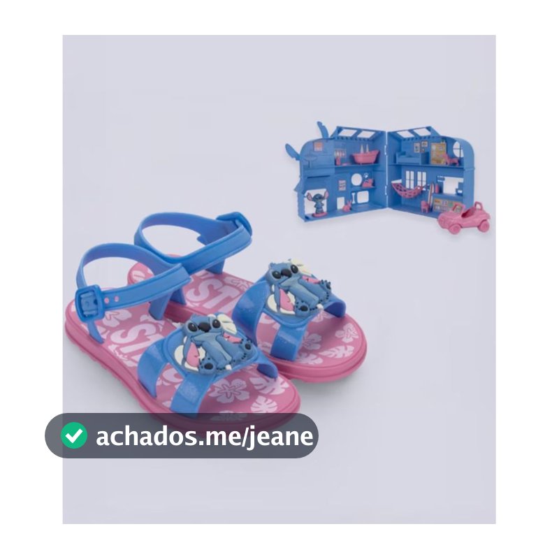 Sandália Infantil Stitch com Pet Shop Grendene Kids 23321 Original